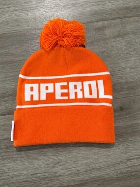 NEW - Aperol Branded Orange Pom Pom Beanie